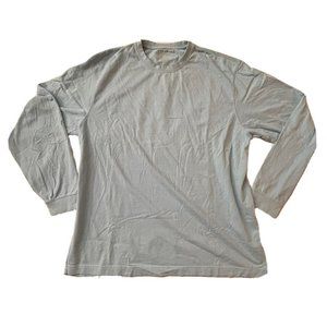 Mens LL Bean Light Blue Simple Crewneck Long Sleeve T Shirt L